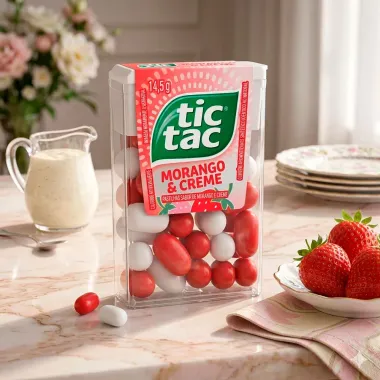 Pastilha Tic Tac Morango e Creme 14,5g