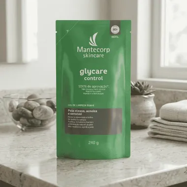 Gel de Limpeza Suave Mantecorp Glycare Control Pele Oleosa, Acneica e Sens&iacute;vel Refil 240g