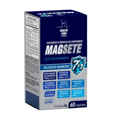 Magsete Sele&ccedil;&atilde;o de Magn&eacute;sios 7 em 1 Health Labs 60 Comprimidos