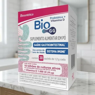 Bio GG 10BI + Vitamina D 1.000 com 30 Sach&ecirc;s
