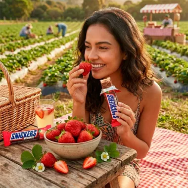 Chocolate Snickers Sabor Morango 40g