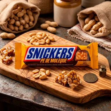 Chocolate Snickers Sabor P&eacute; de Moleque 40g