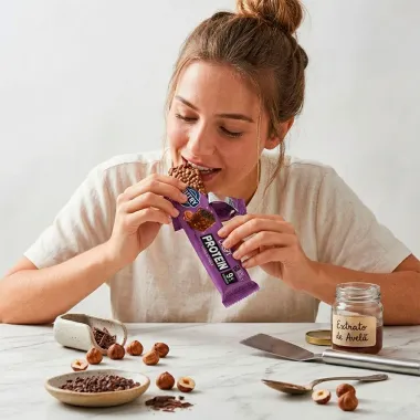 Barra de Prote&iacute;na Nutry Crispy Protein com 9g de Prote&iacute;nas Sabor Trufa de Avel&atilde; 30g