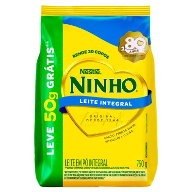 Leite em P&oacute; Ninho Integral Ganhe 50g Sach&ecirc; 750g
