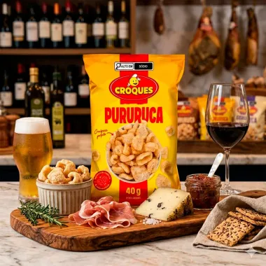 Pururuca Croques Pele Su&iacute;na Frita Sabor Tradicional 40g