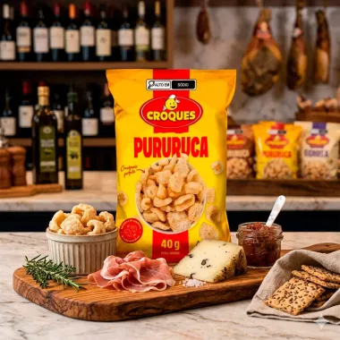 Pururuca Croques Pele Su&iacute;na Frita Sabor Tradicional 40g