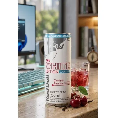 Energ&eacute;tico Red Bull The White Edition Cereja & Baunilha 250ml