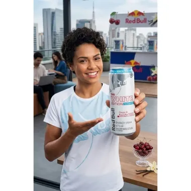 Energ&eacute;tico Red Bull The White Edition Cereja & Baunilha 473ml