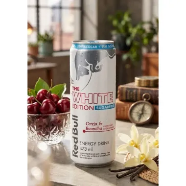 Energ&eacute;tico Red Bull The White Edition Cereja & Baunilha 473ml