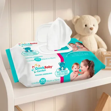 Toalhas Umedecidas QuickBaby Comfort 100 Unidades
