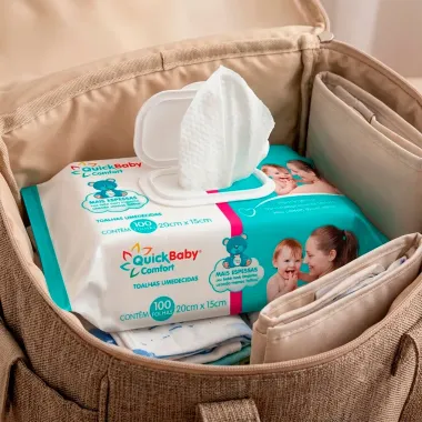 Toalhas Umedecidas QuickBaby Comfort 100 Unidades