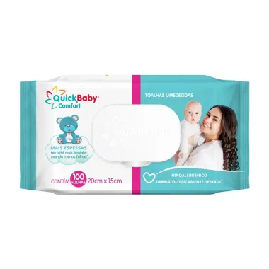 Toalhas Umedecidas QuickBaby Comfort 100 Unidades
