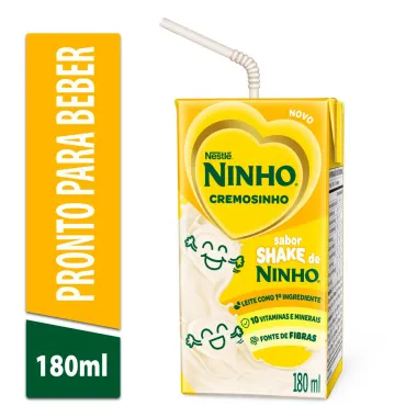 Bebida L&aacute;ctea NINHO Cremosinho Sabor Shake de Ninho 180ml