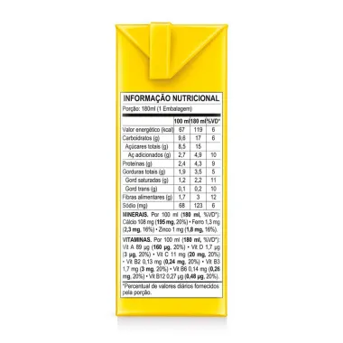 Bebida L&aacute;ctea NINHO Cremosinho Sabor Shake de Morango e Banana 180ml