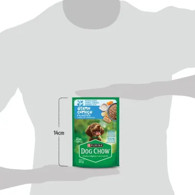 Papinha para C&atilde;es Purina Dog Chow &Oacute;timo Come&ccedil;o Filhotes Extra Life Sabor Frango Cenoura Banana e Leite Sach&ecirc; 85g
