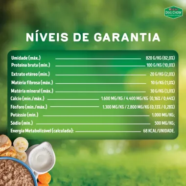 Papinha para C&atilde;es Purina Dog Chow &Oacute;timo Come&ccedil;o Filhotes Extra Life Sabor Frango Cenoura Banana e Leite Sach&ecirc; 85g