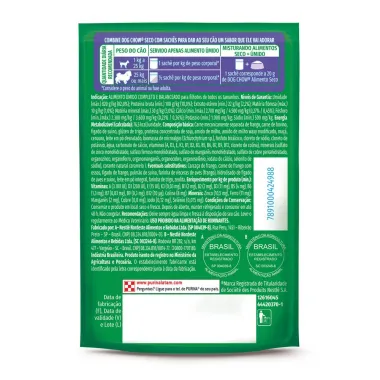 Papinha para C&atilde;es Purina Dog Chow &Oacute;timo Come&ccedil;o Filhotes Extra Life Sabor Carne Cenoura Ma&ccedil;&atilde; e Leite Sach&ecirc; 85g