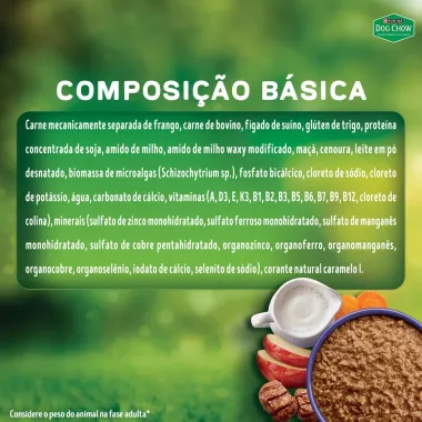 Papinha para C&atilde;es Purina Dog Chow &Oacute;timo Come&ccedil;o Filhotes Extra Life Sabor Carne Cenoura Ma&ccedil;&atilde; e Leite Sach&ecirc; 85g