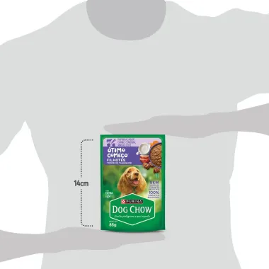 Papinha para C&atilde;es Purina Dog Chow &Oacute;timo Come&ccedil;o Filhotes Extra Life Sabor Carne Cenoura Ma&ccedil;&atilde; e Leite Sach&ecirc; 85g