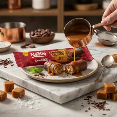 Chocolate Nestl&eacute; Choco Stick Sabor Caramelo Salgado 24g