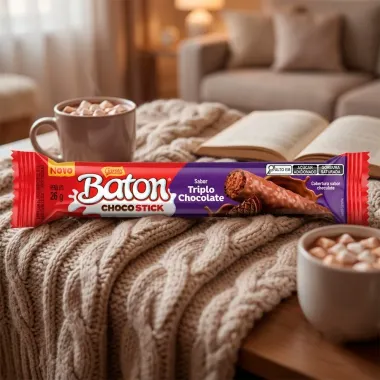 ChocoStick Garoto Baton Sabor Triplo Chocolate 26g
