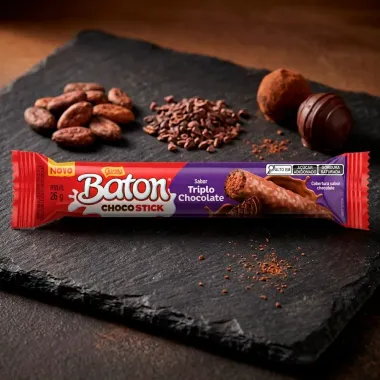 ChocoStick Garoto Baton Sabor Triplo Chocolate 26g