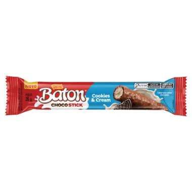 Chocolate Garoto Baton Choco Stick Sabor Cookies e Cream 26g