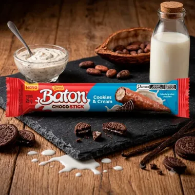 Chocolate Garoto Baton Choco Stick Sabor Cookies e Cream 26g