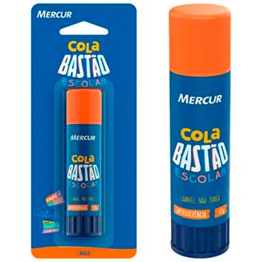 Cola Bast&atilde;o Escolar Mercur Superader&ecirc;ncia Lav&aacute;vel N&atilde;o Toxica 10g