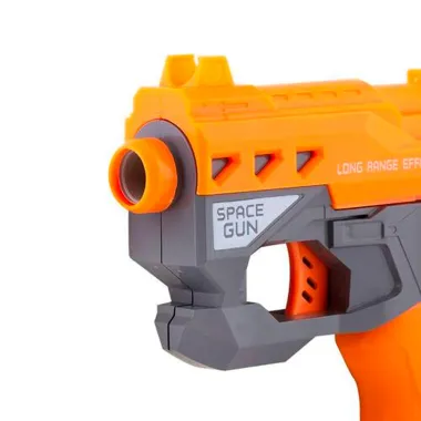 Lan&ccedil;ador de Dardos Polibrinq Supershot Space Gun 3+ Anos com 3 Mega Dardos