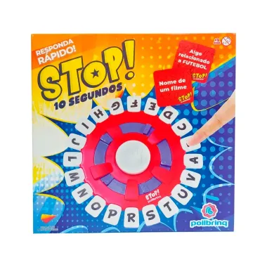 Jogo de Tabuleiro Eletr&ocirc;nico Polibrinq Stop 10 Segundos 5+ Anos