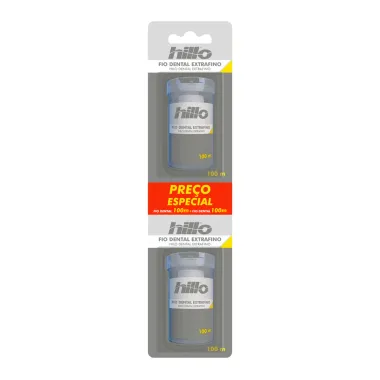 Fio Dental Extrafino Hillo 2 Unidades de 100m cada Pre&ccedil;o Especial