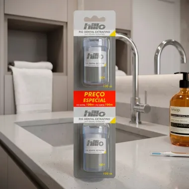 Fio Dental Extrafino Hillo 2 Unidades de 100m cada Pre&ccedil;o Especial