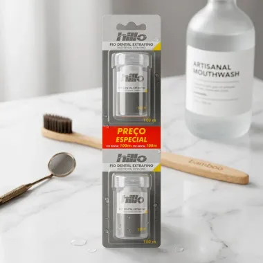 Fio Dental Extrafino Hillo 2 Unidades de 100m cada Pre&ccedil;o Especial