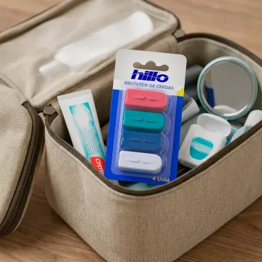 Protetor de Cerdas Hillo para Escova de Dente Cores Sortidas 4 Unidades