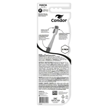 Escova de Dente Condor J&uacute;nior Minecraft Macia Cores Sortidas 2 Unidades