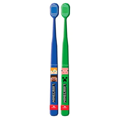 Escova de Dente Condor Minecraft Ultra Macia Cores Sortidas 2 Unidades