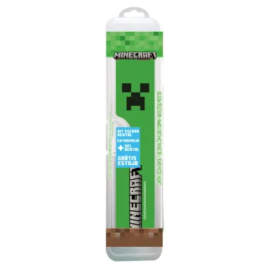 Kit Escova de Dente Extramacia e Gel Dental com Fl&uacute;or Condor Minecraft e Ganhe Estojo