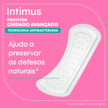 Protetor Di&aacute;rio Intimus Cuidado Avan&ccedil;ado Tecnologia Antibacteriana 40 Unidades Leve Mais Por Menos
