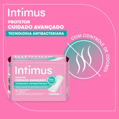 Protetor Di&aacute;rio Intimus Cuidado Avan&ccedil;ado Tecnologia Antibacteriana 40 Unidades Leve Mais Por Menos