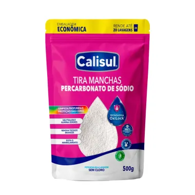 Tira Manchas Percarbonato de S&oacute;dio Calisul Sem Cloro Sach&ecirc; 500g Embalagem Econ&ocirc;mica