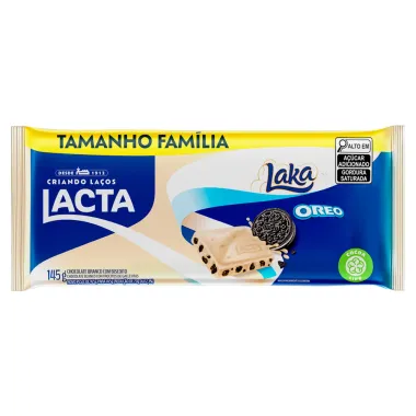 Chocolate Branco Laka Oreo Tamanho Fam&iacute;lia 145g