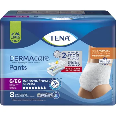 Roupa Íntima Tena Pants Ultra Dermacare G/EG 8 Unidades