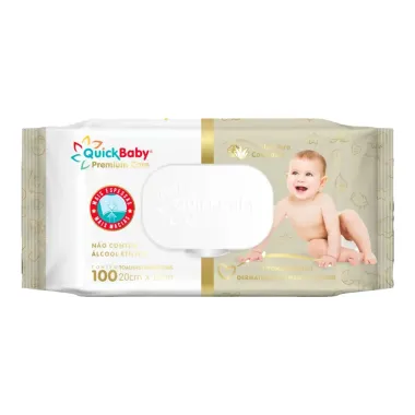 Toalhas Umedecidas QuickBaby Premium Care 100 Unidades