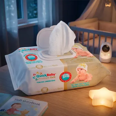 Toalhas Umedecidas QuickBaby Premium Care 100 Unidades