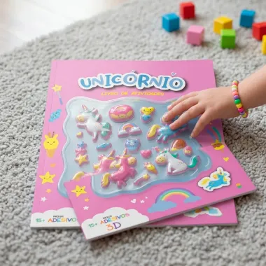 Livro de Atividades Unic&oacute;rnio Todolivro com Mais de 15 Adesivos 3D