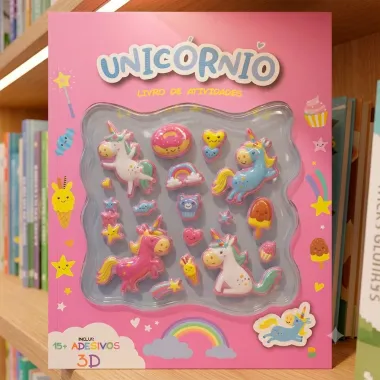 Livro de Atividades Unic&oacute;rnio Todolivro com Mais de 15 Adesivos 3D
