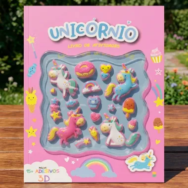 Livro de Atividades Unic&oacute;rnio Todolivro com Mais de 15 Adesivos 3D