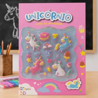 Livro de Atividades Unic&oacute;rnio Todolivro com Mais de 15 Adesivos 3D
