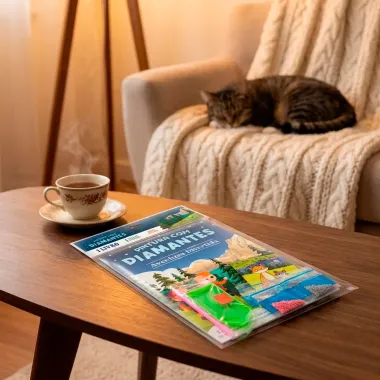 Livro de Atividades Pintura com Diamantes Aventura Divertida Todolivro com 1 Tela e 1600 Diamantes